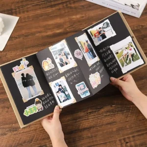 10 pages accordion folding diy small photo album This kraft paper growing souvenir book Creative Gift folding type 1