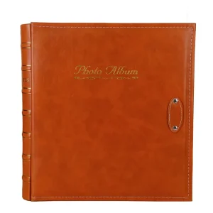 Photo Album 4x6 Photo Black Pages Large Capacity Leather Cover Wedding Family Photo Albums Holds 500 Horizontal  Vertical Photos 1