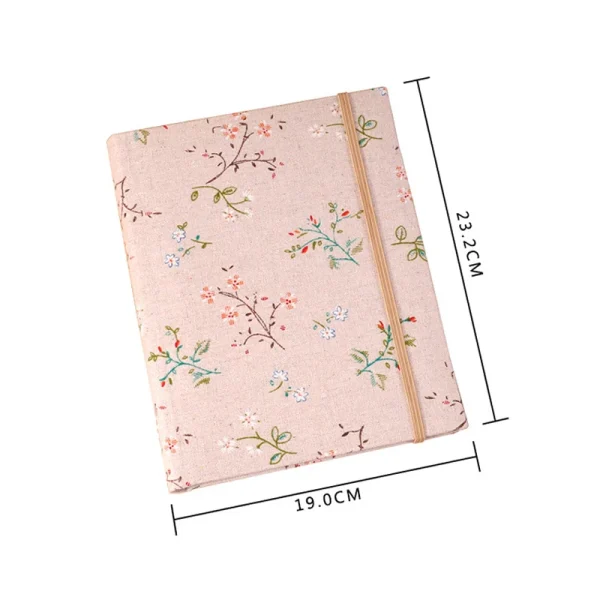 6-inch 200 Pockets Linen Fabric Cover Photo Album Lacing Creative Picture Storage Scrapbooking Album 4R Kids Family Memory Album 3