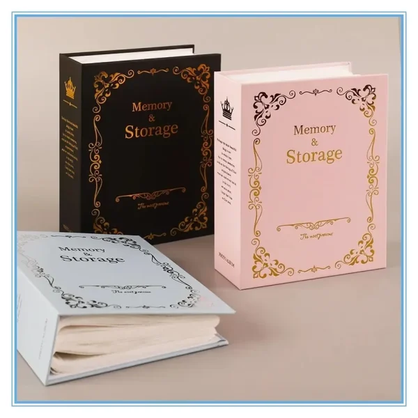 Art Photo Album Slip in Case with 100 Pockets 6 X 4 Inch - Family Friends Memories Picture Photograph Albums Book 1