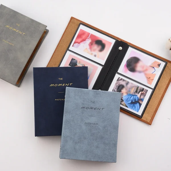 64 Pockets Mini Photo Album 3 Inch Photo Paper Book PU Leather Cover For Fujifilm Instax Mini 11 9 8 7s 90 70 LiPlay Camera Film 4