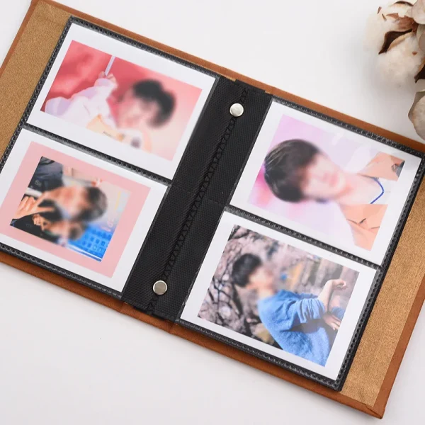 64 Pockets Mini Photo Album 3 Inch Photo Paper Book PU Leather Cover For Fujifilm Instax Mini 11 9 8 7s 90 70 LiPlay Camera Film 5
