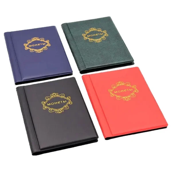 PU Leather Coin Album 10 Pages 120 Pockets Coin Album for Coins Pockets Commemorative Coin,medallions Badges Collection Book 1
