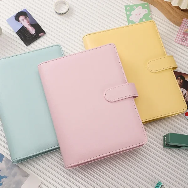 A5 Kpop Photocard Binder with 20 pages 4-Pocket Card Collector Album with 80 Card Slots PU Leather Cover Organizing Cards 5