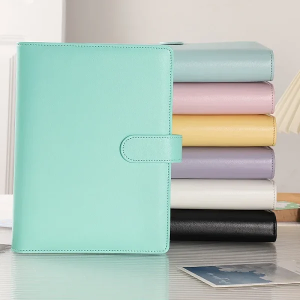 A5 Kpop Photocard Binder with 20 pages 4-Pocket Card Collector Album with 80 Card Slots PU Leather Cover Organizing Cards 6