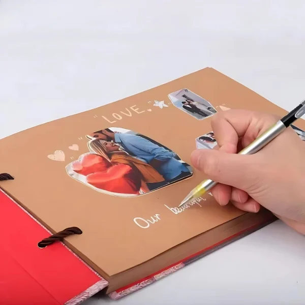 1/2PCS DIY Handmade Photo Album Scrapbook Our Adventure Book Retro Kraft Album Anniversary Wedding Memory Mother's Day Gift 2