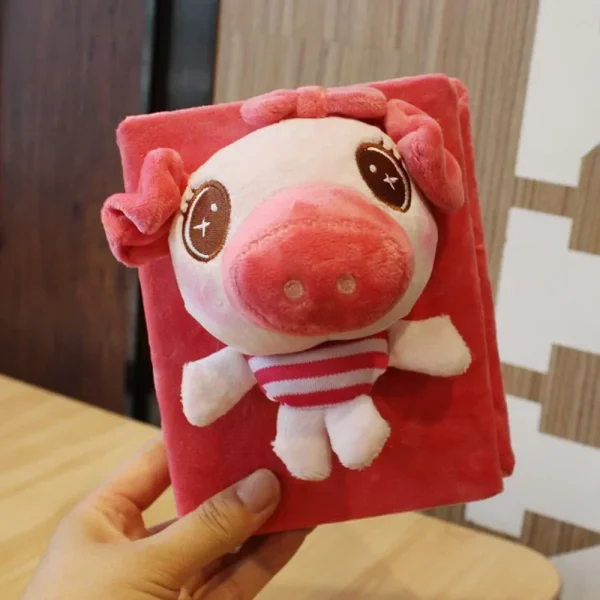 100 Pages 3D Cartoon Plush Animal Photo Album Slip in Case for Baby Groth Memory Fotos Photocards Collect Books Creative Gifts 6