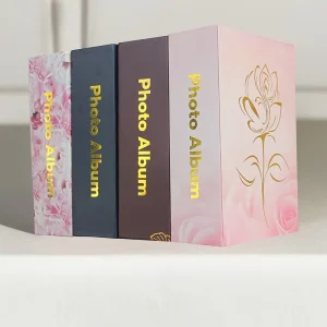 100-Photo 6-Inch Golden Rose Photo Album - Spacious Storage for Cherished Memories - Perfect for Family, Students, Wedding, Grad 1