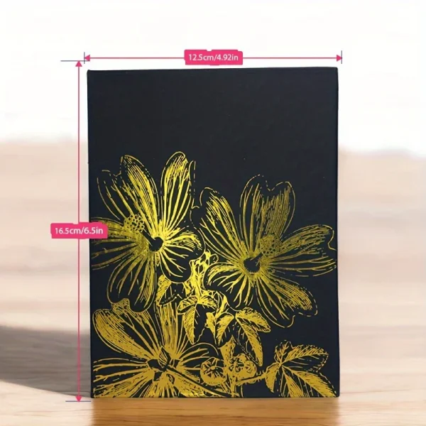100-Photo 6-Inch Golden Rose Photo Album - Spacious Storage for Cherished Memories - Perfect for Family, Students, Wedding, Grad 2