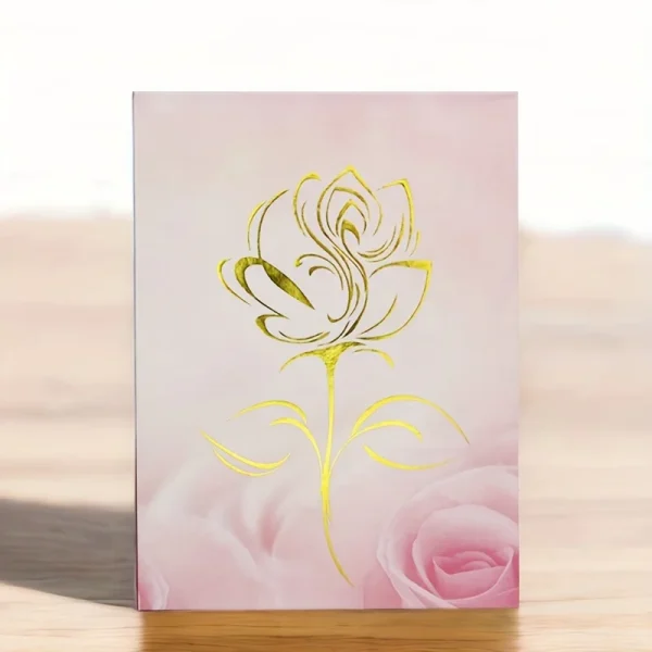 100-Photo 6-Inch Golden Rose Photo Album - Spacious Storage for Cherished Memories - Perfect for Family, Students, Wedding, Grad 4