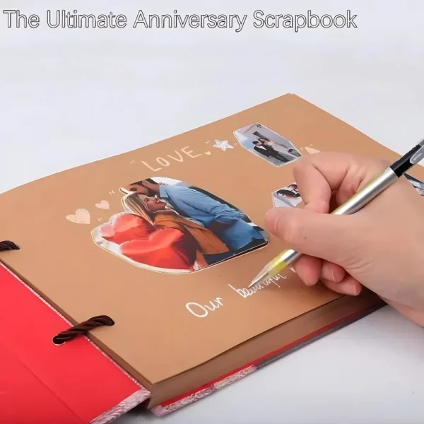 DIY Handmade Photo Album Scrapbook Our Adventure Book Retro Kraft Photo Albums  Anniversary Wedding Memory Valentine Day Gift 1