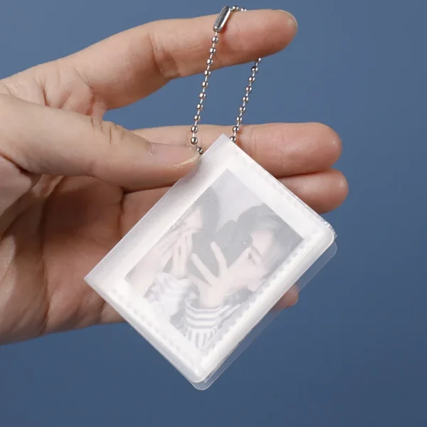 2in/3in Mini Photo Album Matte Frosted Storage Booklet Film Collectbook Card Binder Keychain Pendant Nice Gift 2