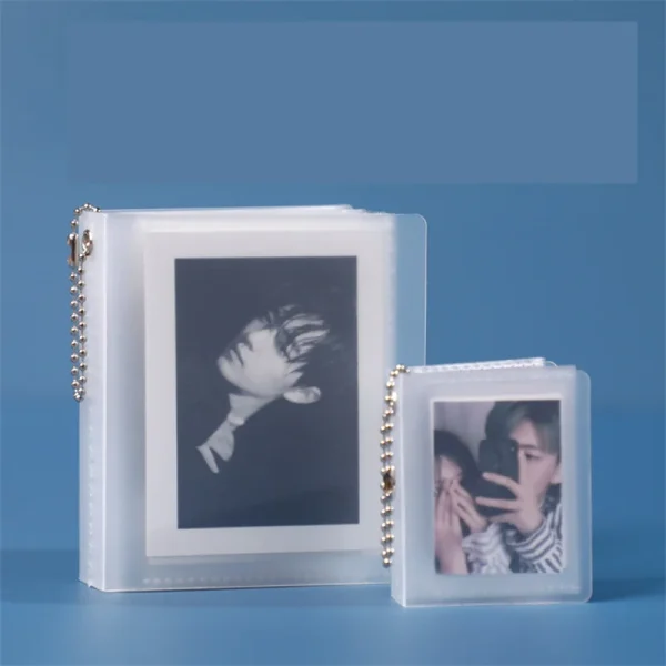 2in/3in Mini Photo Album Matte Frosted Storage Booklet Film Collectbook Card Binder Keychain Pendant Nice Gift 3
