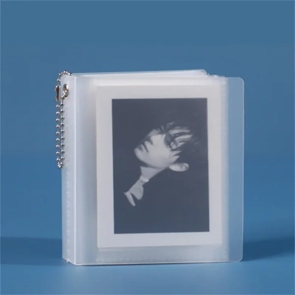 2in/3in Mini Photo Album Matte Frosted Storage Booklet Film Collectbook Card Binder Keychain Pendant Nice Gift 4