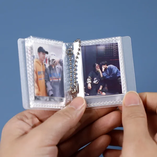 2in/3in Mini Photo Album Matte Frosted Storage Booklet Film Collectbook Card Binder Keychain Pendant Nice Gift 5