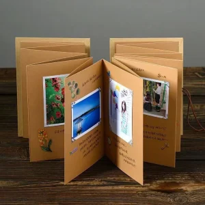Accordion Picture Album Folding DIY Photo Album Retro Souvenir Book Creative Wedding Gift High Quality Paper Folding Albums 1