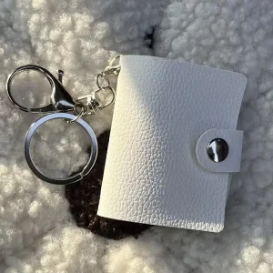 New 2-inch Holder Pockets Portable Certificate Photo Storage Portable Key Ring-10page-20 pocket DIY Mini Photo Album Keychain 1