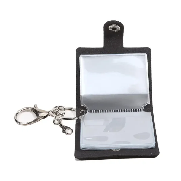 New 2-inch Holder Pockets Portable Certificate Photo Storage Portable Key Ring-10page-20 pocket DIY Mini Photo Album Keychain 4