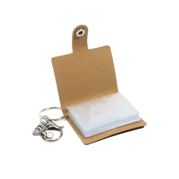 New 2-inch Holder Pockets Portable Certificate Photo Storage Portable Key Ring-10page-20 pocket DIY Mini Photo Album Keychain 5