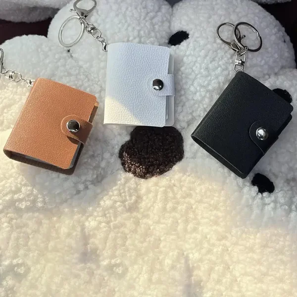 New 2-inch Holder Pockets Portable Certificate Photo Storage Portable Key Ring-10page-20 pocket DIY Mini Photo Album Keychain 6