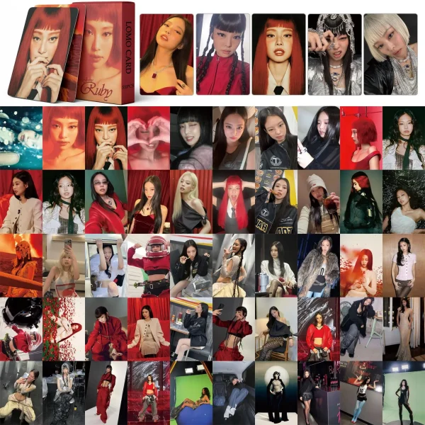 55Pcs/Box Kpop RUBY LIKE JENNIE SOLO Lomo Card New Ablum HD Photo Print Pictures Photocard For Fans Collection Postcards Gifts 2