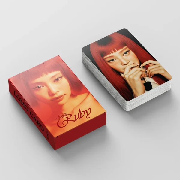 55Pcs/Box Kpop RUBY LIKE JENNIE SOLO Lomo Card New Ablum HD Photo Print Pictures Photocard For Fans Collection Postcards Gifts 3