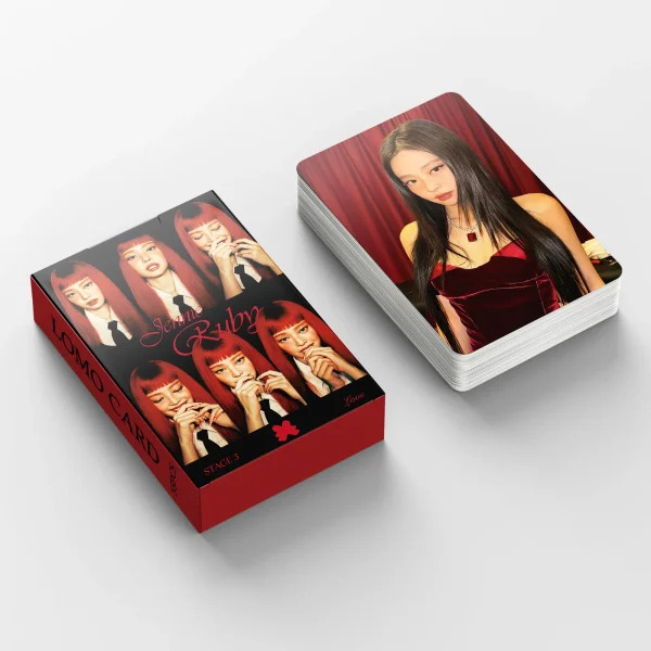 55Pcs/Box Kpop RUBY LIKE JENNIE SOLO Lomo Card New Ablum HD Photo Print Pictures Photocard For Fans Collection Postcards Gifts 4