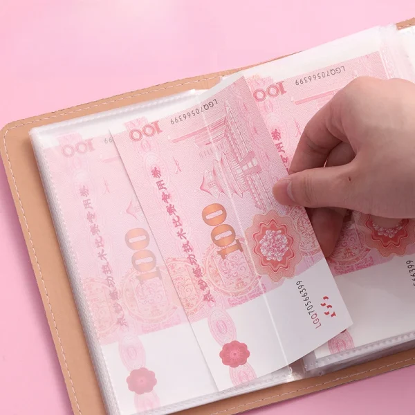 100 Envelopes Savings Money Book Banknote Album Money Holder Album Cash Collect Book Money Saving Organizer Photocard Holder 2
