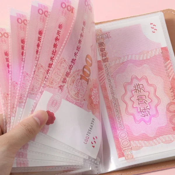 100 Envelopes Savings Money Book Banknote Album Money Holder Album Cash Collect Book Money Saving Organizer Photocard Holder 3