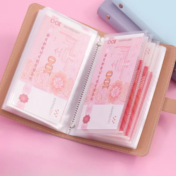 100 Envelopes Savings Money Book Banknote Album Money Holder Album Cash Collect Book Money Saving Organizer Photocard Holder 4