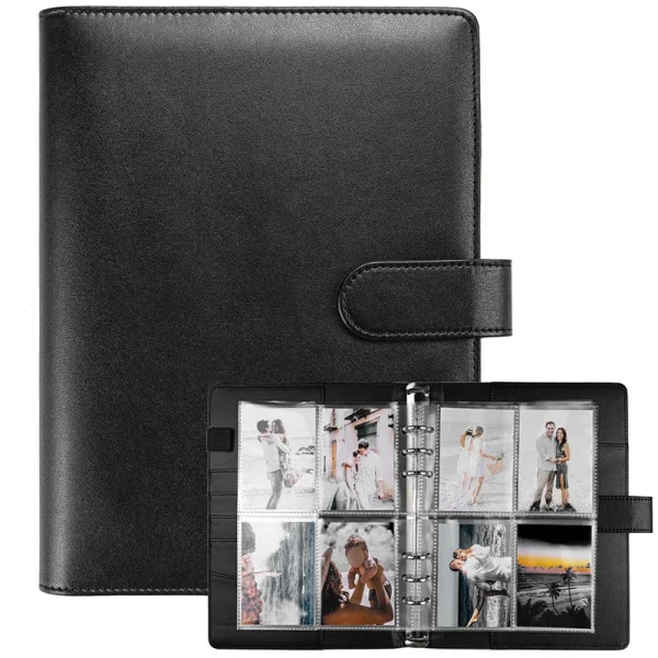 A5 PU Leather Photo Album INS Multi-pockets Kpop Photocard Binder Photo Card Holder Card Collect Book Photo Binder Cover 포카 바인더 2