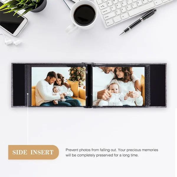 Small Photo Album 4x6 100 Photos Linen Cover Picture Photo Book for Family Wedding Anniversary Baby Vacation Photo Storage 2