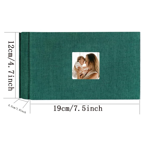 Small Photo Album 4x6 100 Photos Linen Cover Picture Photo Book for Family Wedding Anniversary Baby Vacation Photo Storage 6