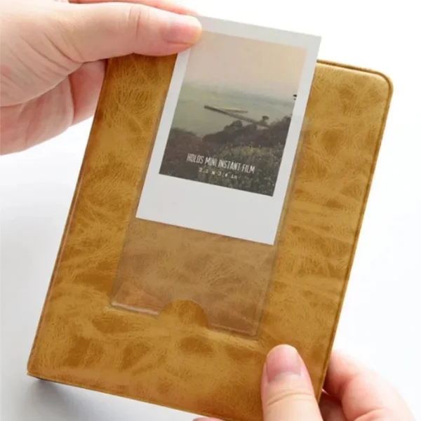 Retro 3 Inches 64 Pocket Photo Album Mini Instant Album Polaroid Photo Album Picture Case Storage for Fuji Instax Mini 9/8/70/7s 5