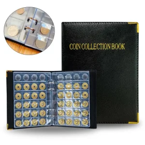 120/360 Pockets Coin Collection Book 10/20 Pages Coin Collection Holder Album Commemorative Coin Organizer Storage 1