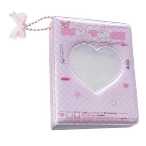 Kpop Photocard Holder Book 40 Pockets Love Heart Hollow Photo Card Holder Trendy Waterproof Photo Album For Collecting Idol 1