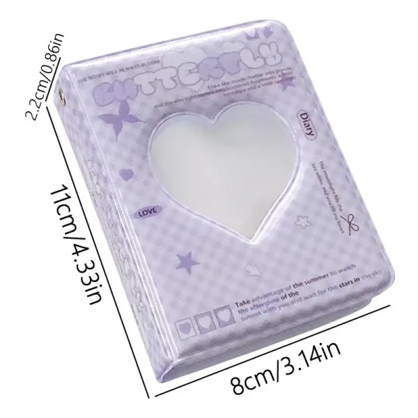 Kpop Photocard Holder Book 40 Pockets Love Heart Hollow Photo Card Holder Trendy Waterproof Photo Album For Collecting Idol 6