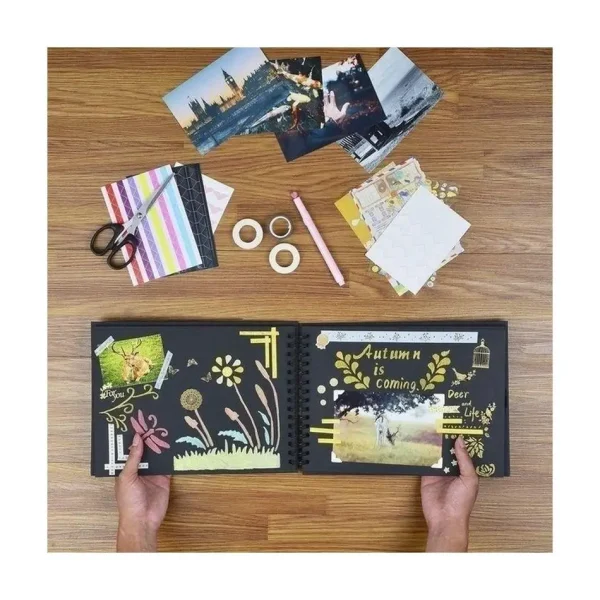 1 Pcs Photo Albums ScrapbookDIY Craft Album Scrapbooking Picture Album for Wedding Anniversary Gifts Memory Books 1