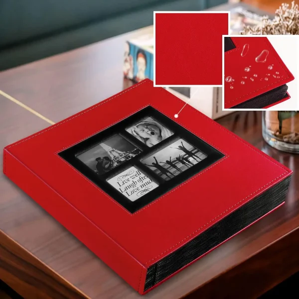 Album 4x6 500 Pocket Photos,Large Capacity Family Wedding Album Holds 500 Horizontal and Vertical Photos 4