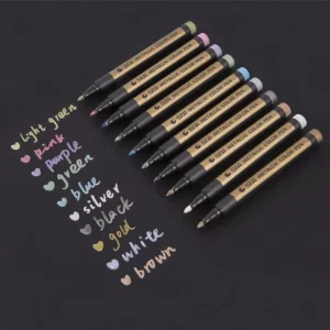 1pc Colored Highlighters Waterproof Permanent Metallic Marker Pen For White Paperboard Kraft Paper Photo Albums Diy Decorations 1