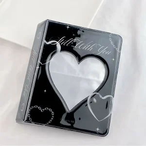 64 Pockets Mini Photo Album Heart Transparent Photocard Holder Mini Photo Album Storage Collect Book Name Card Album From Photo 1