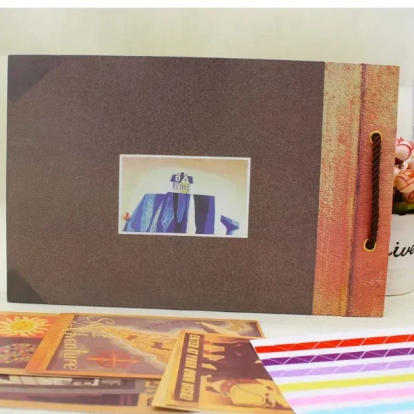 Handmade DIY Album Paste Vintage Tether Album Our Adventure Book Up Family Scrapbook Photo Album SP403 4