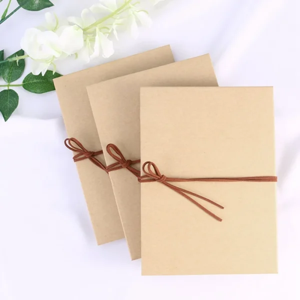 1Pcs 6/8Inch Folding DIY Photo Album Hand Made Hardcover A4 Paste Type Kraft Paper Wedding Anniversary Scrapbook Photo Album 4
