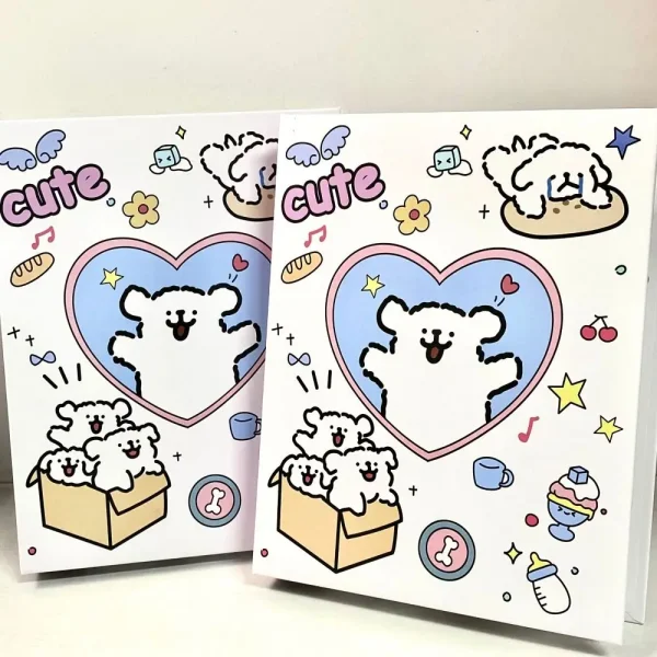 A5 INS 3-inch Small Card Storage Cartoon Puppy Photo Album Binder Photocard Collection Books Loose-leaf Idol Photocard Holder 4