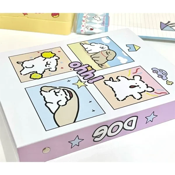A5 INS 3-inch Small Card Storage Cartoon Puppy Photo Album Binder Photocard Collection Books Loose-leaf Idol Photocard Holder 6