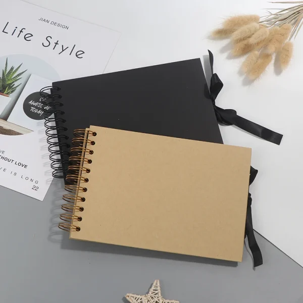 Photo Albums 30 Black Pages Memory Books A4 Craft Paper DIY Scrapbooking Picture 1
