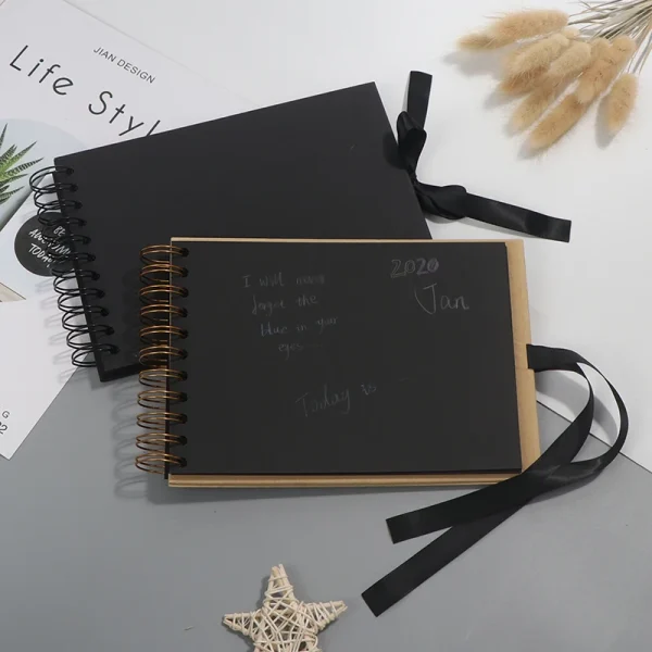 Photo Albums 30 Black Pages Memory Books A4 Craft Paper DIY Scrapbooking Picture 2