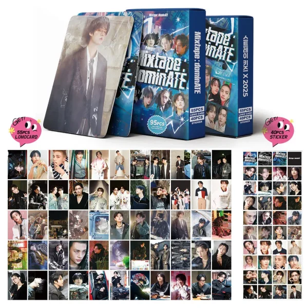 55pcs/box Kpop Photo album MIXTAPE Hyunjin Felix Lee Know Lomo Cards Photocards Fans Collcetion High Quality HD Postcar 2