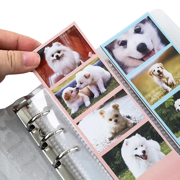 A6 Glitter Photocard Binder 100 Photos for 2x6 Inch Photo Strips Bookmark Photo Booth Frame Album Idole Cards Organizer 3