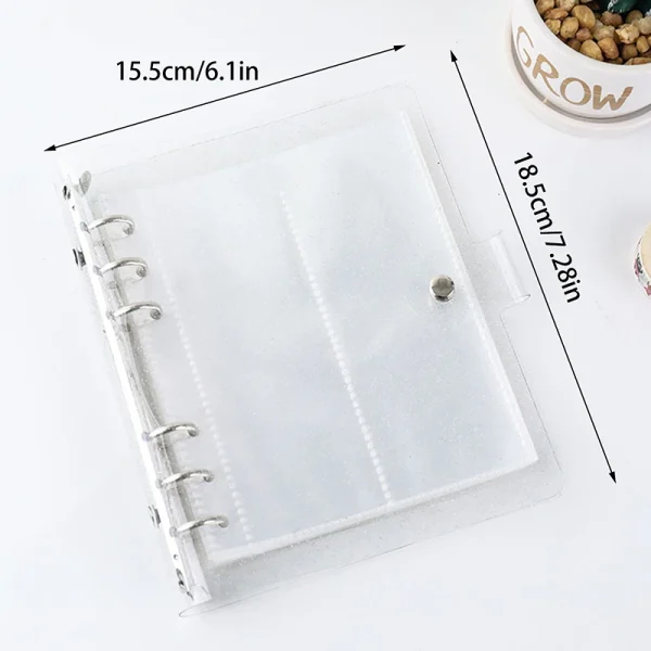 A6 Glitter Photocard Binder 100 Photos for 2x6 Inch Photo Strips Bookmark Photo Booth Frame Album Idole Cards Organizer 6